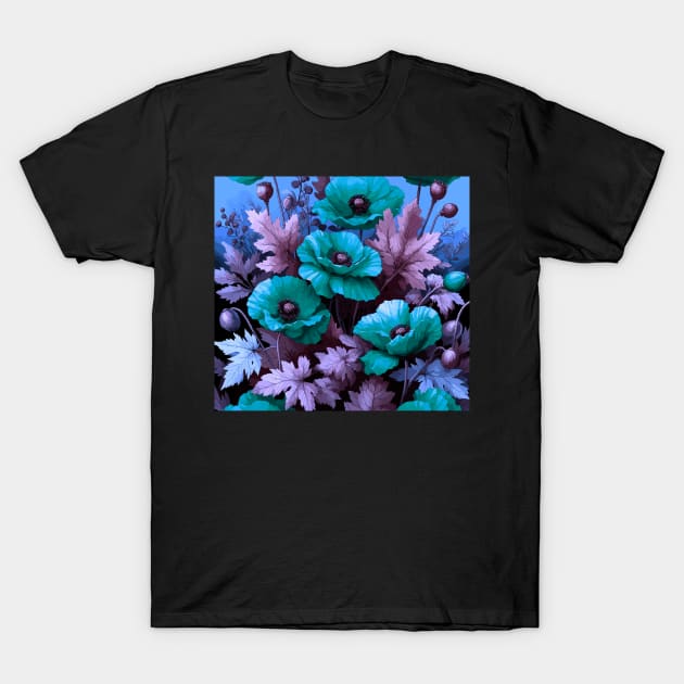 Poppy Flower T-Shirt by Jenni Arts